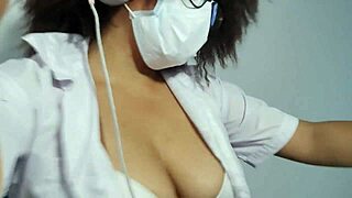 beautiful student gets excited singing while doing homework