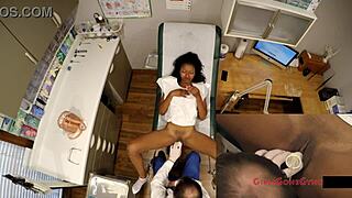 Ebony Student Nikki Stars Gyno Exam Spied By Doctor