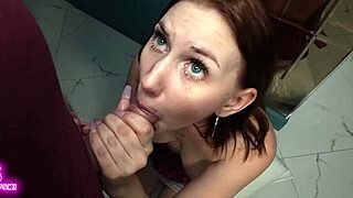 New model misha murkovski gives her first pov blowjob, and she's a newbie in the industry