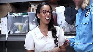 ebony nerd student caught stealing smutty books - claire black ryan mclane