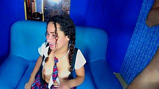 Beautiful College Student Swallows Monster Cock Deep