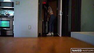 perfect college white girl sucks, slurps, and bounces on huge black dick