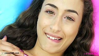 i-i mean, radiant brunette stunner shows her sexy body during the photoshoot