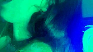 Dirty student touches boobs with ahegao teasing and begs daddy for cum in mouth