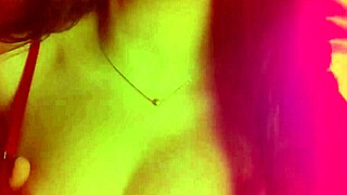 Dirty student touches boobs with ahegao teasing and begs daddy for cum in mouth