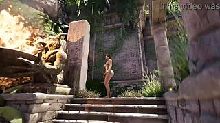 Lara Croft Services Awakened Statue Penis Hardcore Hentai