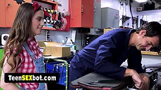 cute and petite 18+ sia wood fucked by her auto repair stepfather and she really likes the taboo sex