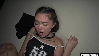 Plan B: college threesome with petite teen ends in accidental creampie. Wow! 😱