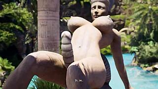 Lara Croft Services Awakened Statue Penis Hardcore Hentai