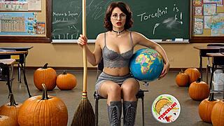 torcelini halloween lesson witch teacher broomstick ride sfw
