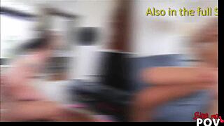 blow me pov, this curly haired slut sucks your cock so deep and sloppy