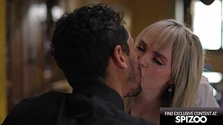 Naughty blonde student LILLY BELL LOVES BBC, sucking and RIDING big black cock.