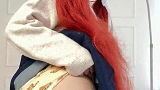 Private punishment for the petite redhead student