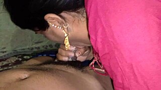 Desi girlfriend enjoys passionate sex in bedroom