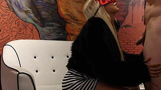 ElenaXXX gives couch BJ then bed missionary POV 😍