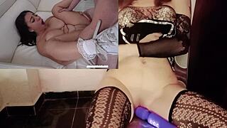 Chica Caliente de Grandes Tetas Naturales y Culo Caliente Cogiendo Duro!