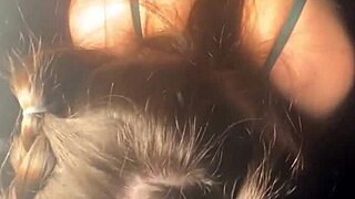 Sloppy blowjob from an 18-year-old college slut