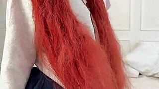 Private punishment for the petite redhead student