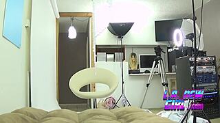 blonde pornstar sits for an in-depth interview chat