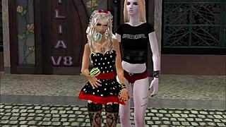 ninfeta teen squirts hard outdoors in public while emiruikuno narrates