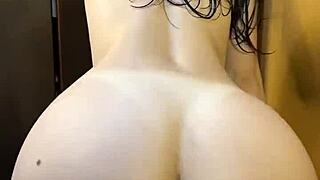 Ever seen a big ass coed drip wet from shower? She rides rough doggystyle in dorm now.