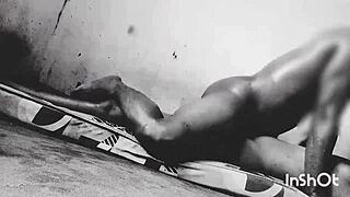 sexy slim black student spreads for teacher's hard cock grade