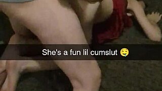 roommate's skinny blonde gf bound and rough doggystyle creampied on snapchat