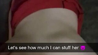 roommate's skinny blonde gf bound and rough doggystyle creampied on snapchat