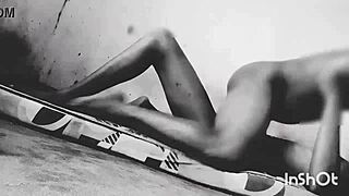 sexy slim black student spreads for teacher's hard cock grade