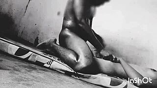 sexy slim black student spreads for teacher's hard cock grade