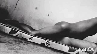 sexy slim black student spreads for teacher's hard cock grade