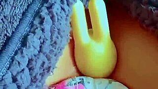 whoa 😍 tiny latina coed's first vibrator shakes her shaved wet pussy to orgasm 👅 homemade toy play