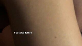 latina swinger sucks glory hole cock while cuckold husband jerks off