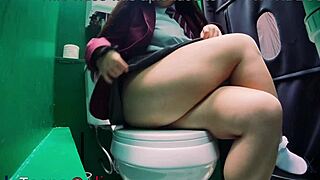 student gloryhole deepthroat blowjob cumshot facial cum covered stockings cosplay