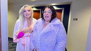 Desperate Big Booty Step Sisters Luna Lark And Adaline Star Rip Clothes Tease For Free Stay