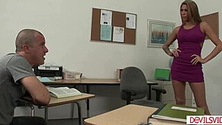 Big Tits Latina Teacher Licked and Fucked Hard by Student