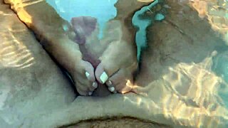 public pool blowjob then home for anal ass licking creampie and squirting