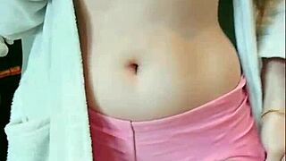 Cute pigtail STUDENT gets HORNY post-shower, gropes big natural TITS and rubs PUSSY making AHegAO faces