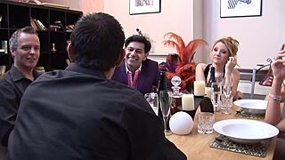 Horny college coeds bend over for anal pounding and double penetration in wild group orgy