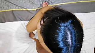 Asian Couple Moans Bedroom Style With Oral And Pussy Play