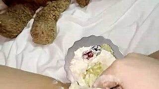 kinky 18yo virgin rubs creamy cake on pussy skipping college class