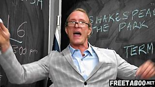 ever caught your bratty student with phone? time for rough pussy spanking creampie