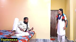 Desi Schoolgirl's Naughty Passion Ignites With Teacher's Touch