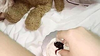 kinky 18yo virgin rubs creamy cake on pussy skipping college class