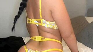 my slutty british girlfriend gets so horny on cam she squirts everywhere!!