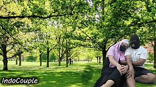 Real Muslim Couple Creampies Outdoor In Park Affair!