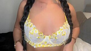 my slutty british girlfriend gets so horny on cam she squirts everywhere!!