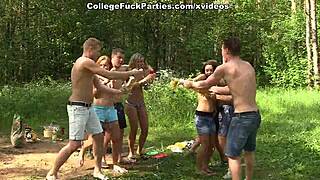 yo dirty college babes loving this outdoor dp with blondes and redheads