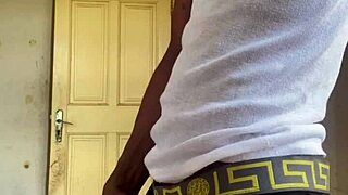 i'm stroking my huge bbc in the bedroom, cum watch this college boy's oily monster explode all over