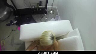 bffs hit the hotel after partying, ready to ride cocks in group fun